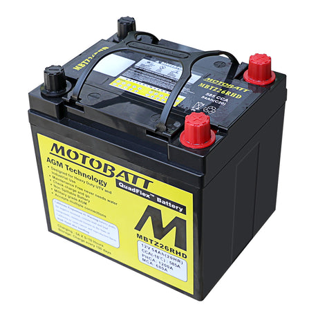 Motobatt MBTZ26RHD Sealed AGM Battery for Motorcycle, ATV, and Powersports Vehicles