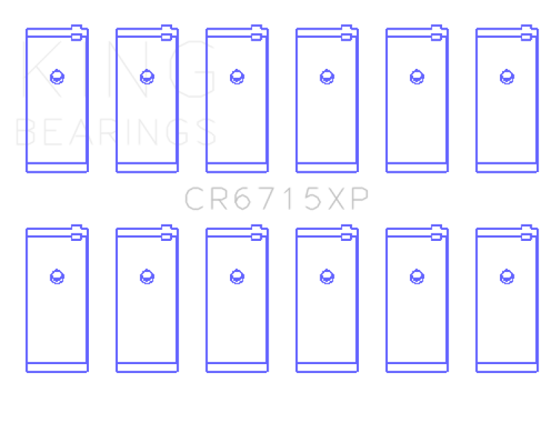 King Nissan TB42/TB45/TB48 L6 4.2L/4.5L/4.8L (Size STDX) Tri-Metal Perf Rod Bearing Set