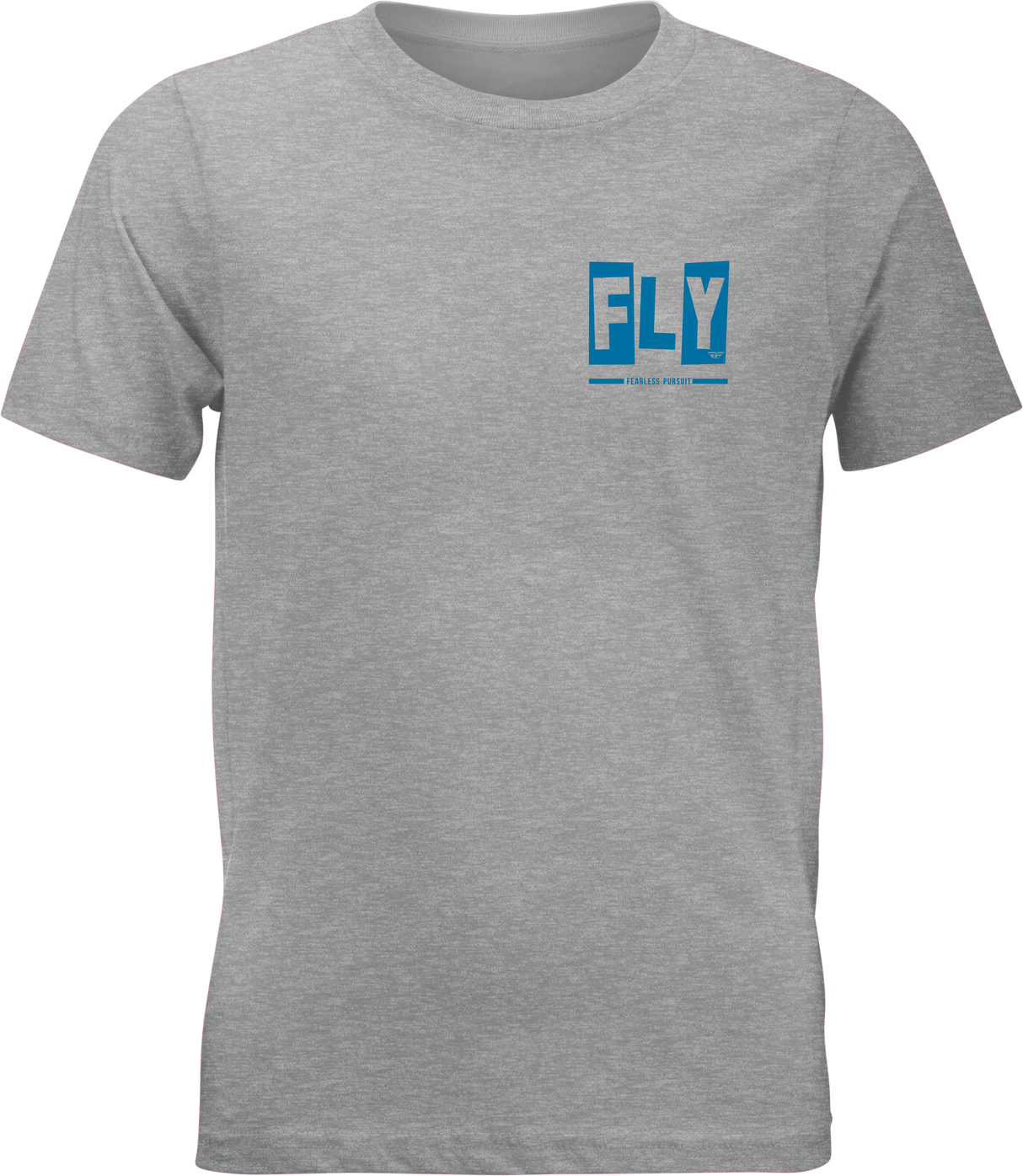Fly Racing Youth Punk Tee Grey with Premium Crew Neck Fit – Sizes for ATV, Dirt Bike, Motorcycle, and Off-Road Vehicles