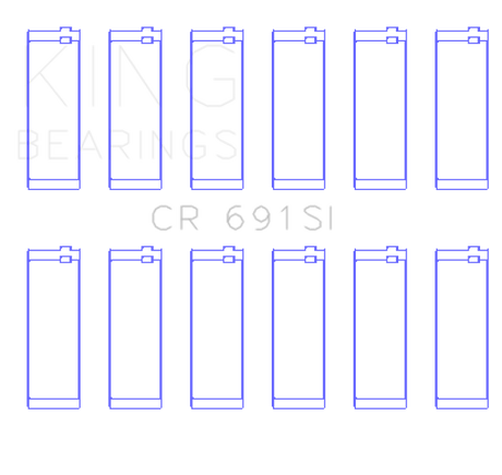 King Engine Bearings Ford V-6 183. (Size +0.25mm) Connecting Rod Bearing Set