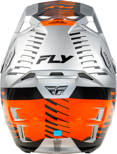 Fly Racing Youth Formula Cp Slice Helmet Grey/Orange/Black YL with Impact Absorption for Off-Road and MX Vehicles