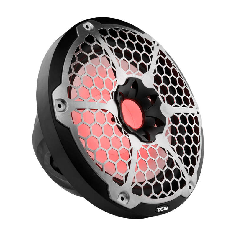 DS18 NXL-12SUB/BK Marine 12-Inch Subwoofer with RGB Lights, 350 Watts RMS, 4 Ohm Single Voice Coil for Powersports Vehicles
