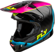 Fly Racing Youth Formula CC Underglow Helmet Black, Pink & Blue - Fits Youth Motorcycles and Off-Road Vehicles