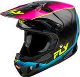 Fly Racing Formula CC Underglow Helmet Black/Pink/Blue Medium for Motocross and Off-Road Bikes