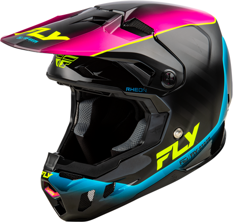 Fly Racing Formula CC Underglow Helmet Black/Pink/Blue Medium for Motocross and Off-Road Bikes