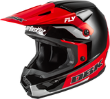 FLY Racing Kinetic DBK Helmet for Off-Road Motorcycles - Black/Red/Grey, Small