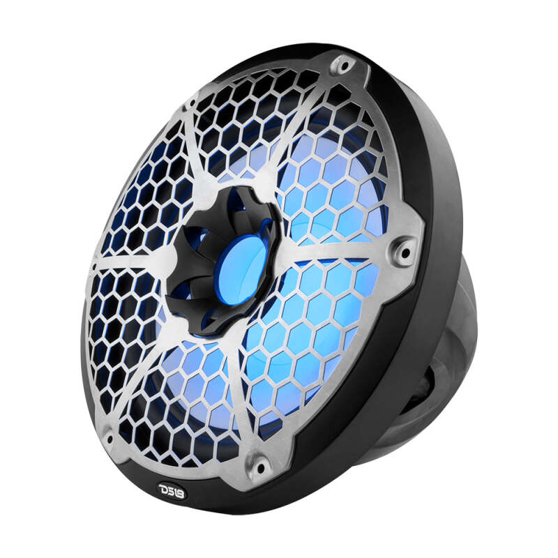 DS18 NXL-12SUB/BK Marine 12-Inch Subwoofer with RGB Lights, 350 Watts RMS, 4 Ohm Single Voice Coil for Powersports Vehicles