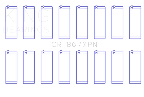 King GM 265CI 4.3L V8/283CI 4.7L V8/302CI 5.0L V8 (Size STD) Tri-Metal Performance Rod Bearing Set
