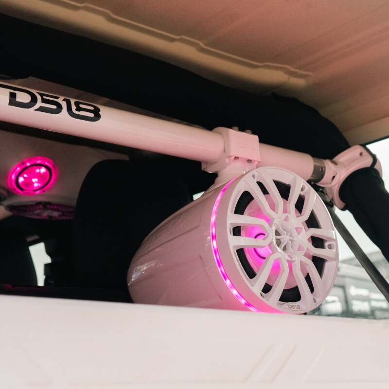 DS18 NXL-X8TP Marine and Powersports Tower Speakers – 8 Inch, 125 Watts RMS, RGB LED Lighting, Universal Fit for Boats, ATVs, UTVs