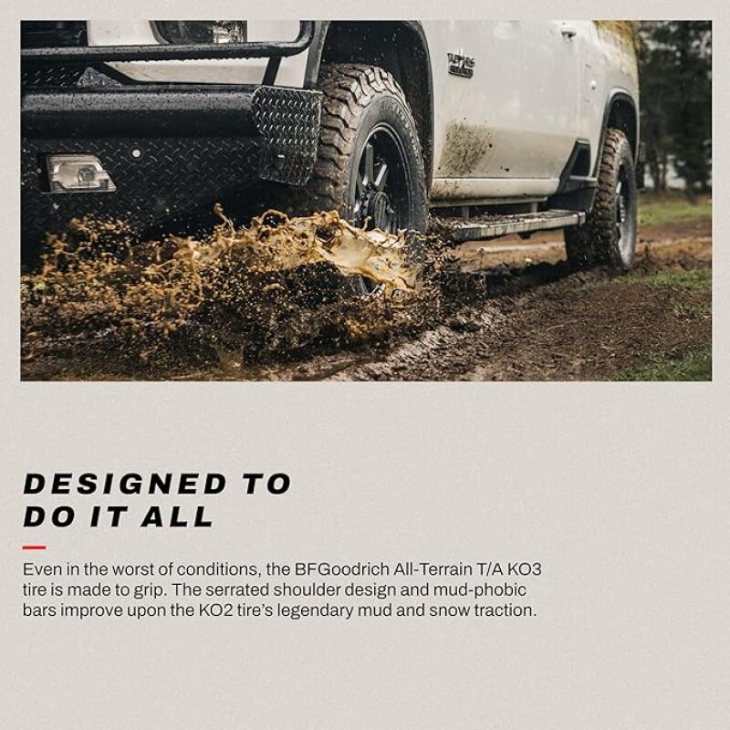 BFGoodrich All Terrain T/A KO3 LT215/70R16/C 100/97S Off-Road Tire for SUVs and Light Trucks