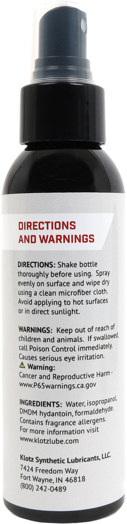 KLOTZ KS-324 Quick Detailer 4 oz – Ideal for Cars, Trucks, and SUVs with Painted, Metal, Glass, and Mirror Surfaces