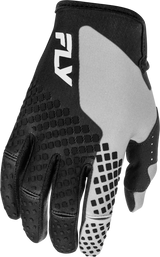 Fly Racing Youth Kinetic Gloves Black/Grey for Motorcycle and ATV Riding