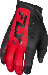 Fly Racing Lite Gloves Black/Red for Offroad Motorcycles, Size Small