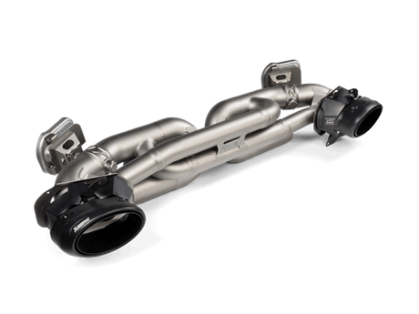 Akrapovic Titanium Tail Pipe Set for Porsche 911 Turbo / Turbo S (992) – Black Finish