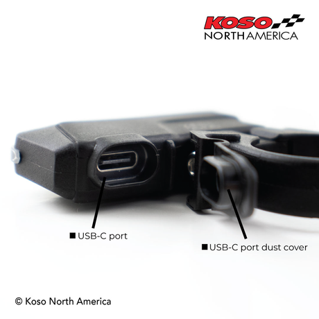 KOSO Type C Charger Adapter Handlebar for Motorcycle with USB-C Charging Port