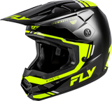 FLY RACING Kinetic Verdict Helmet for Off-Road Motorcycles - Black, Hi Vis, Grey - Fits Most ATV and Dirt Bikes