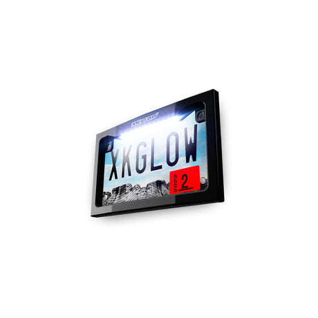 XK GLOW Lighted License Plate Frame Black - Universal Fit for Most Vehicles