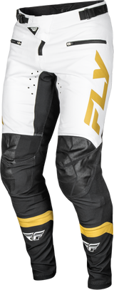 Fly Racing Youth Rayce Bicycle Pants for BMX and MTB - Size 24, White/Black/Gold