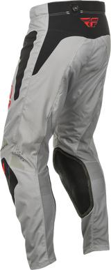 Fly Racing Kinetic Sym Offroad Pants for ATV and Dirt Bike, Size US 34, Light Grey/Red/Black