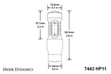 Diode Dynamics 7443 LED Bulb HP11 LED - Cool - White (Pair)