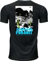 Fly Racing Desert Tee Black Medium - Comfortable 100% Cotton Crew Neck for Off-Road Vehicles