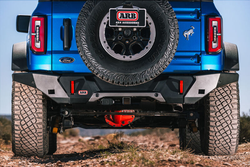 ARB Rear Bumper for Ford Bronco Wide Fender Models with Tow Bar and LED License Plate – Part Number 5680010B