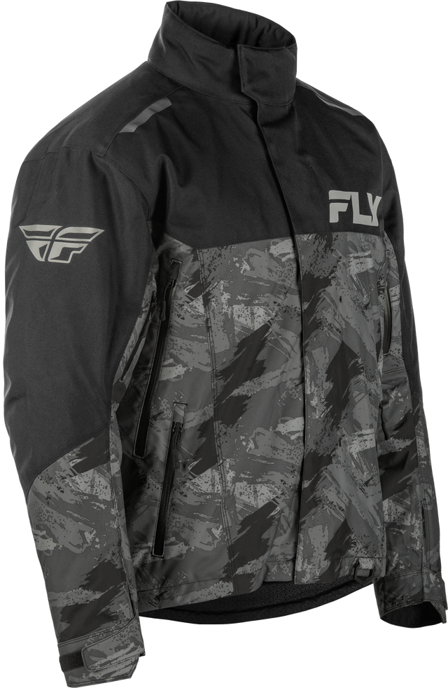 Fly Racing Youth SNX Pro Jacket Black YM - Snowmobile Wear for Youth with Weatherproof Technology