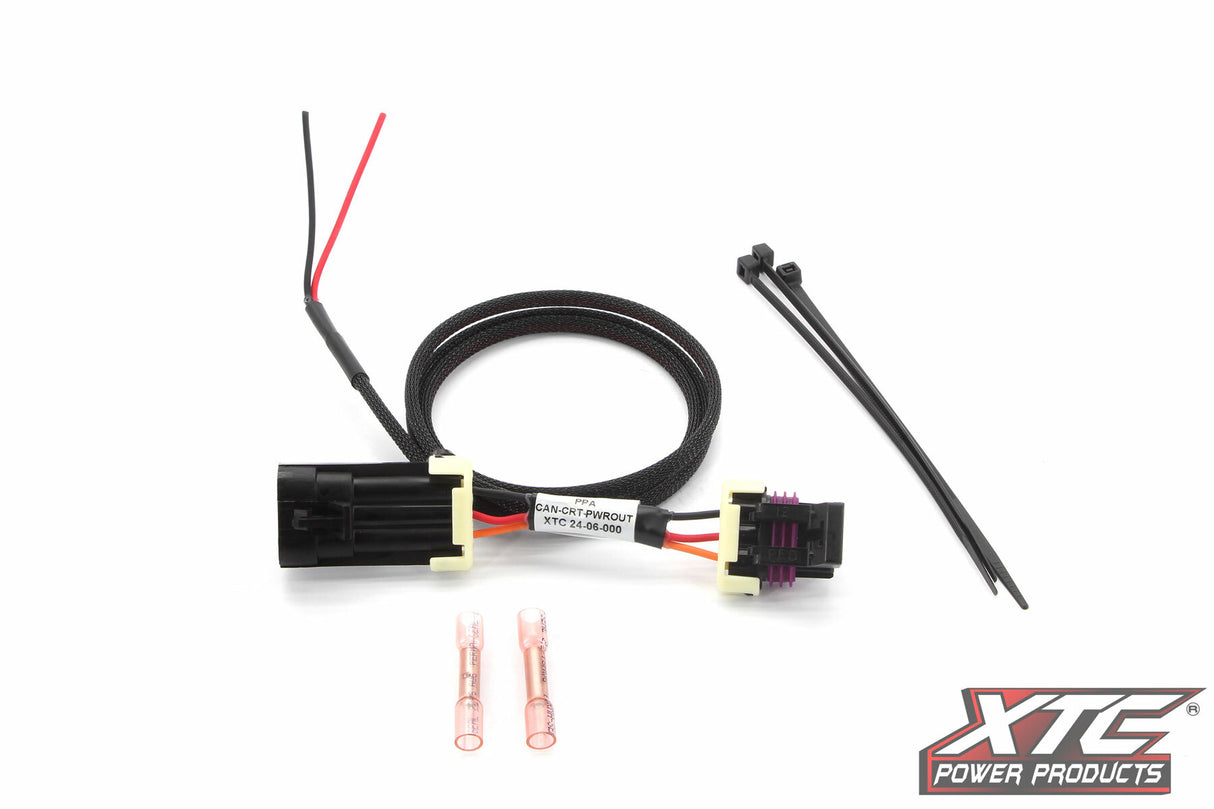 XTC Power Products CAN-CRT-PWROUT Plug & Play Power Out Whip with License Plate Mount for 2022 Lynx and Can-Am Commander Models