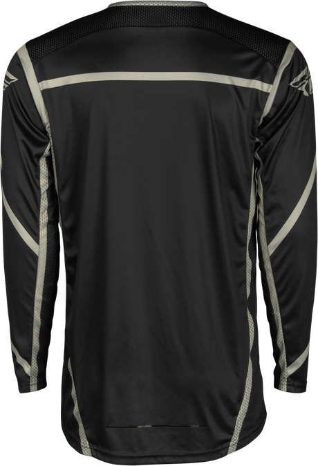Fly Racing Lite Jersey Black/Grey Large – Lightweight Motorcycle Riding Jersey with Advanced Ventilation for Off-Road and Motocross