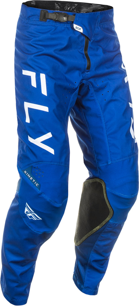 Fly Racing Kinetic Center Pants in Navy/White for California and New York Riders Size 38