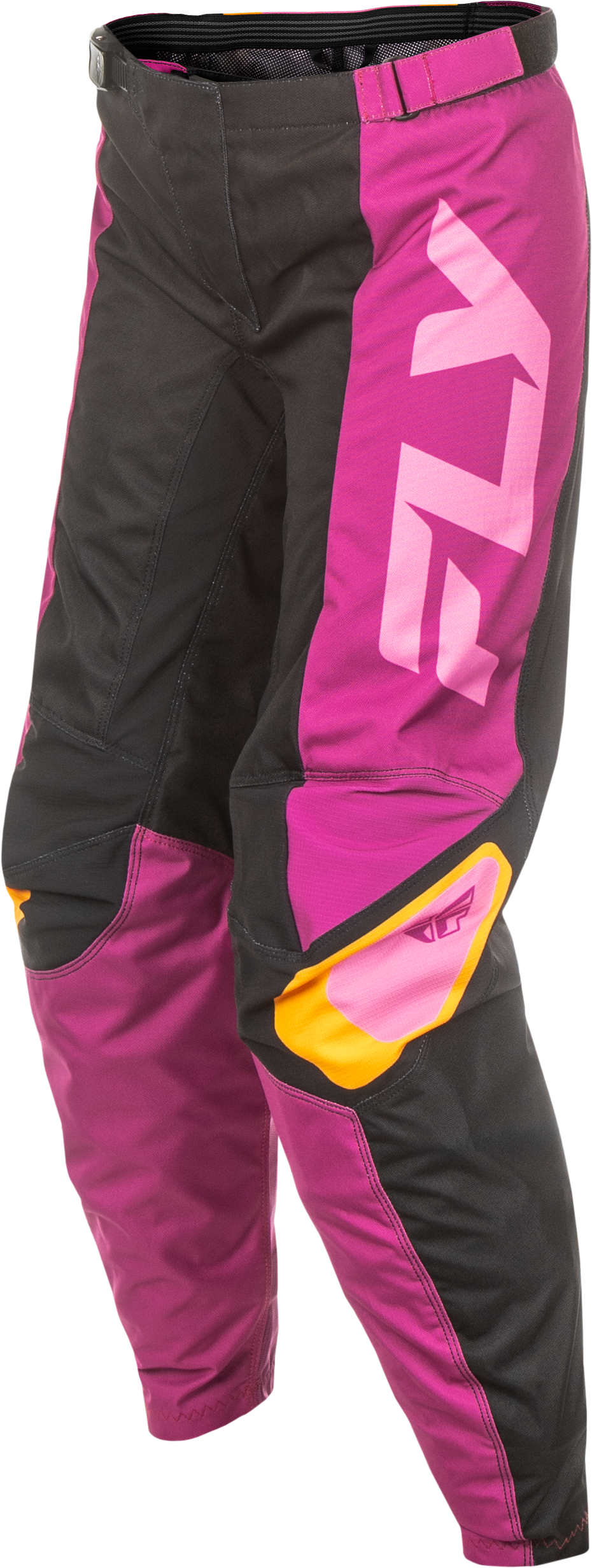 Fly Racing Women's F 16 Pants Black, Mauve & Yellow – Size 11/12 for Off-Road and Motocross Vehicles
