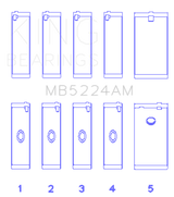 King Engine Bearings General Motors 400CI 6.6L V8 OHV Crankshaft Main Bearing Set (Set of 5)