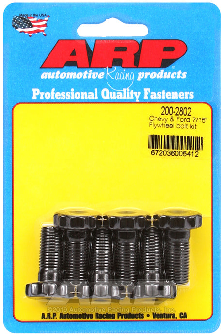 ARP Chevy & Ford 7/16-20 Inch Flywheel Bolt Kit - Compatible with Chevrolet and Ford Vehicles