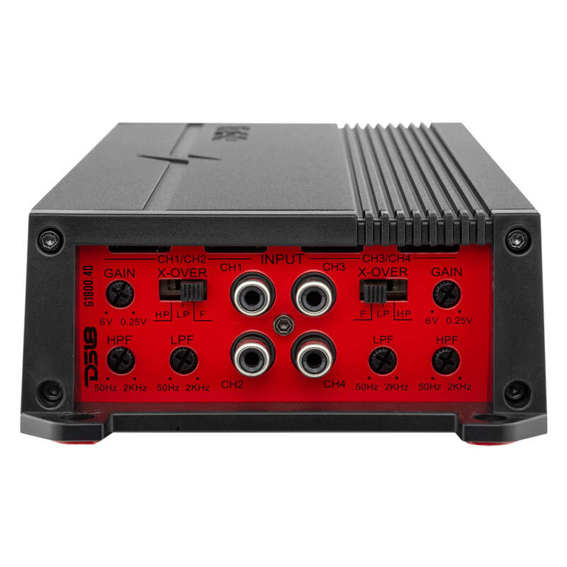 DS18 G1800.4D 4-Channel Car Amplifier for Jeep, Truck, SUV with 4 x 150W RMS at 4 Ohm