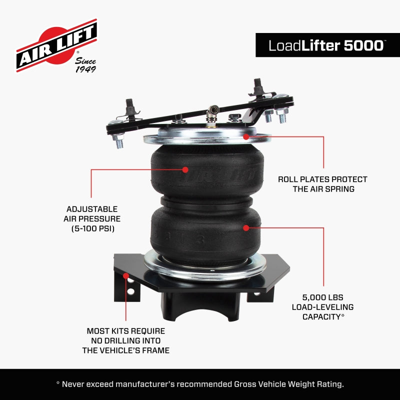 Air Lift LoadLifter 5000 Air Spring Kit for 2019-2024 Ram 3500 Chassis Cab DRW 2WD & 4WD