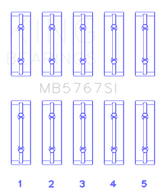 King Engine Bearings Nissan Hr15/16DE (Size +0.50mm) Main Bearing Set