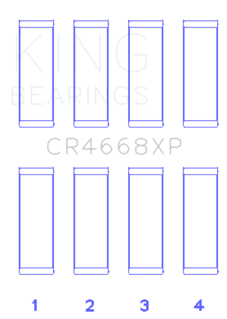 King Engine Bearings Hyundai G4Ke/G4Kc (Size STDX) Connecting Rod Bearing Set