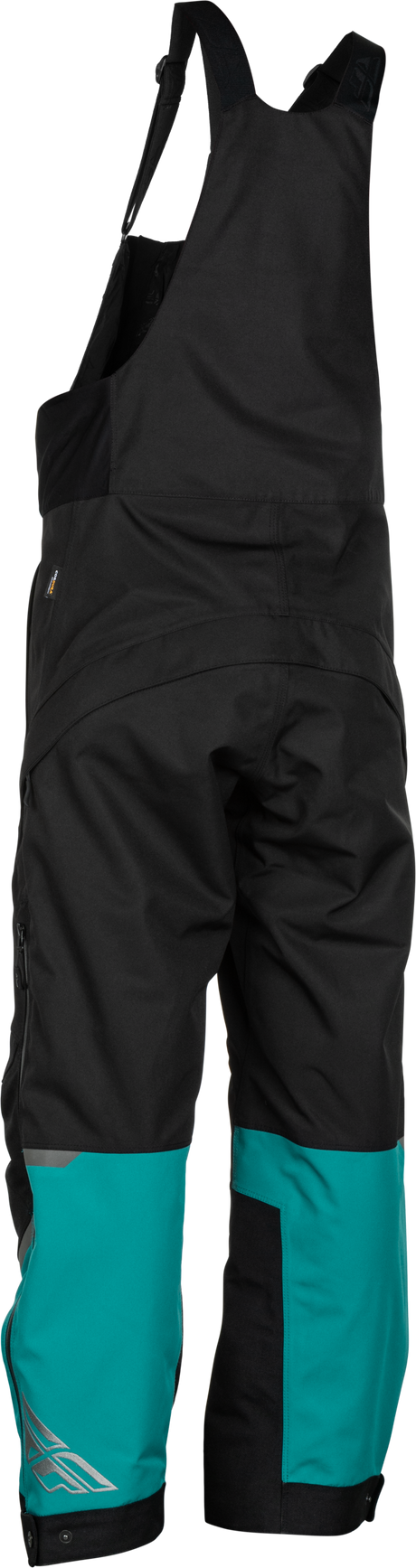 Fly Racing Women's Carbon Bibs Deep Lake/Black XL – Waterproof Snowboarding Pants with Adjustable Fit for Women
