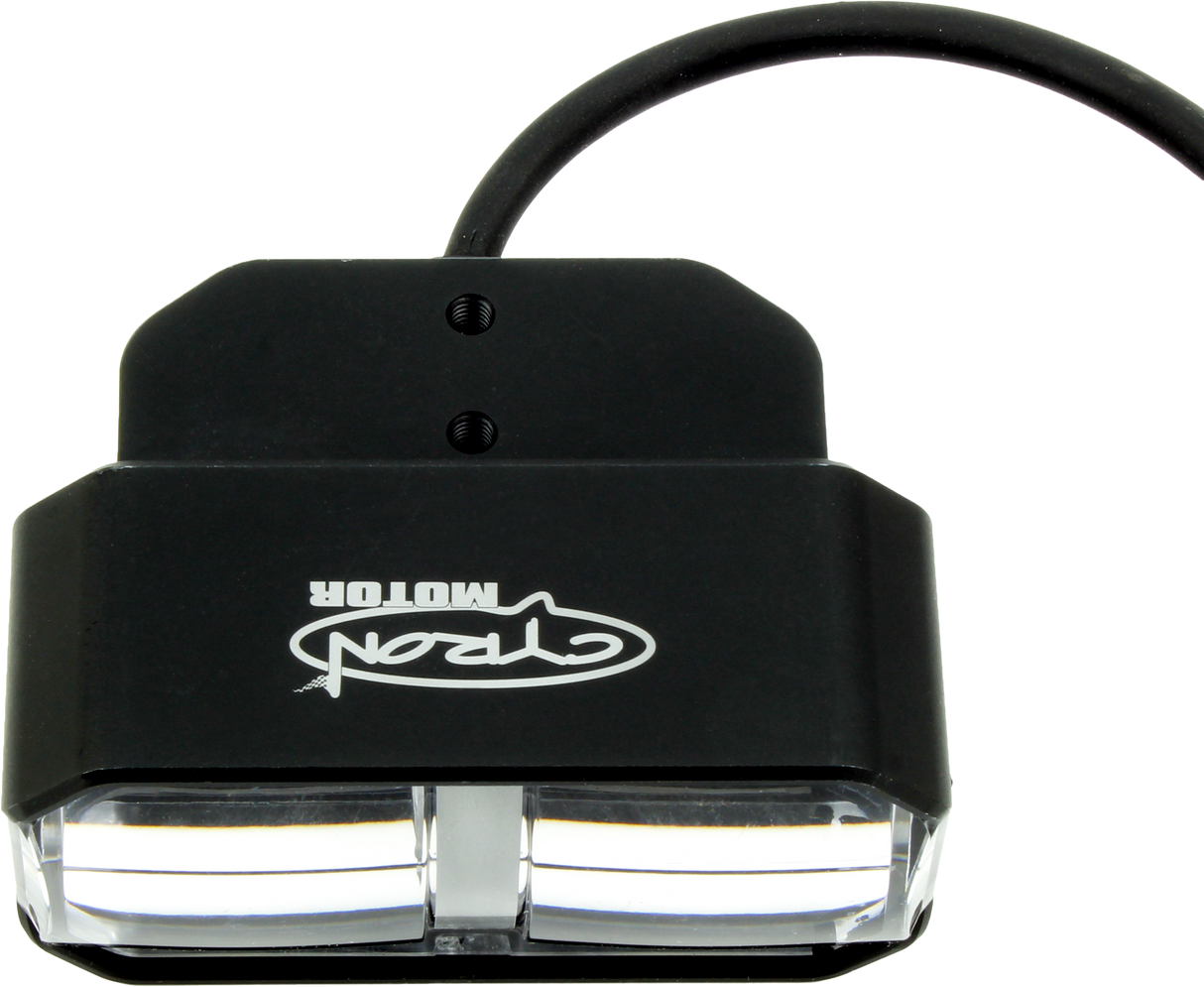 Cyron ABS1LW-2 Auxiliary Driving Lights Kit for Harley-Davidson V-Twin Motorcycles with 1.25-Inch Bar Mounts, White Illumination