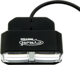 Cyron ABS1LW-2 Auxiliary Driving Lights Kit for Harley-Davidson V-Twin Motorcycles with 1.25-Inch Bar Mounts, White Illumination