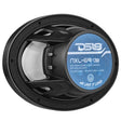DS18 NXL Series 6x9 Inch Coaxial Marine Speaker with RGB Lights - Black - Fits Powersports Vehicles