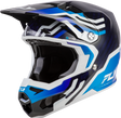 Fly Racing Formula S Carbon Byte Helmet Blue Carbon/Blue/White Large – Motorcycle Helmet with Crash Detection & GPS Tracking
