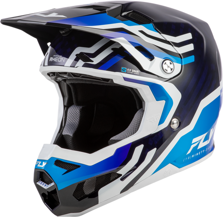 Fly Racing Formula S Carbon Byte Helmet Blue Carbon/Blue/White Large – Motorcycle Helmet with Crash Detection & GPS Tracking