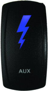 DragonFire Racing Lighted Switch Aux On/Off with Blue LED - Part Number 522628