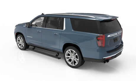 AMP Research PowerStep Automatic Running Boards for 2021 Chevrolet Suburban, Tahoe & Cadillac Escalade – Black (Part #76327-01A)