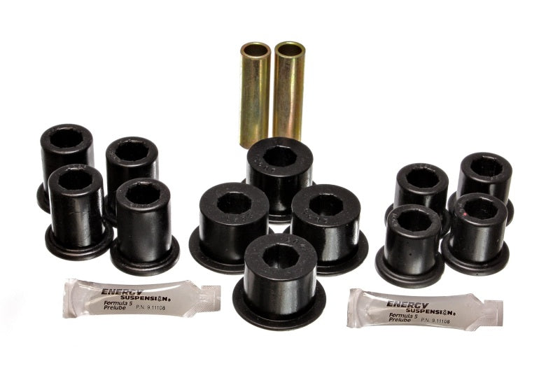 Energy Suspension 8.2107G Rear Leaf Spring Bushing Set for 1991-1994 Toyota Pickup 2WD – Black Performance Polyurethane