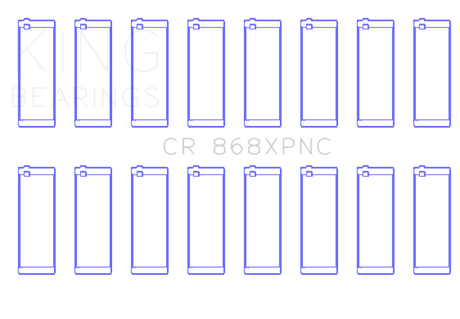 King Engine Bearings Ford Prod V8 4.6L/5.4L SOHC (Size 0.25) Performance Coated Rod Bearing Set
