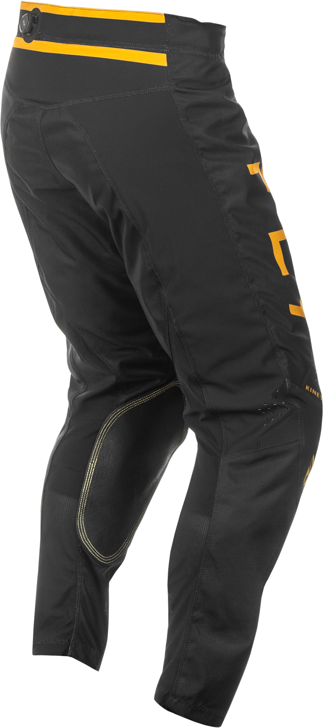 Fly Racing Kinetic Center Pants Black/Gold Size 42 – Motorcycle Riding Gear with Ventilation and Flexibility