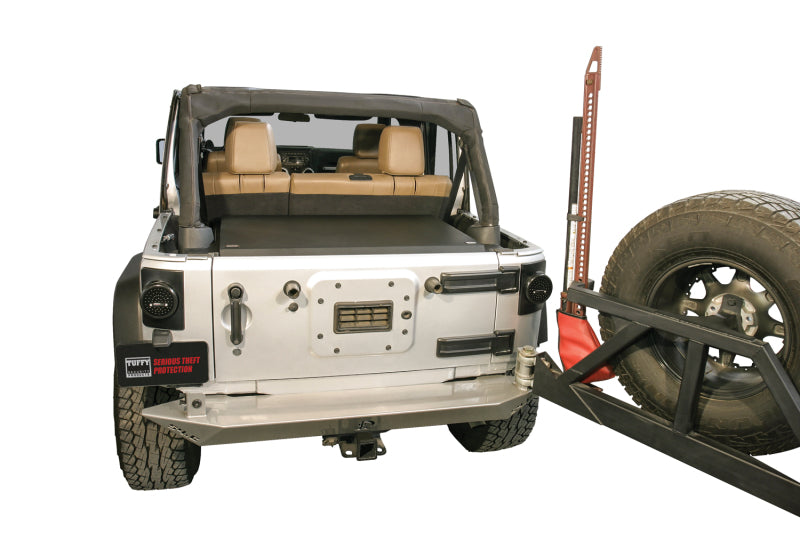 Tuffy Products Deluxe Security Deck Enclosure for 2011-2018 Jeep Wrangler JK - Black