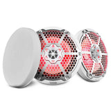 DS18 NXL-M Series 8-Inch Marine and Powersports Speaker with RGB LED Lights – White Finish